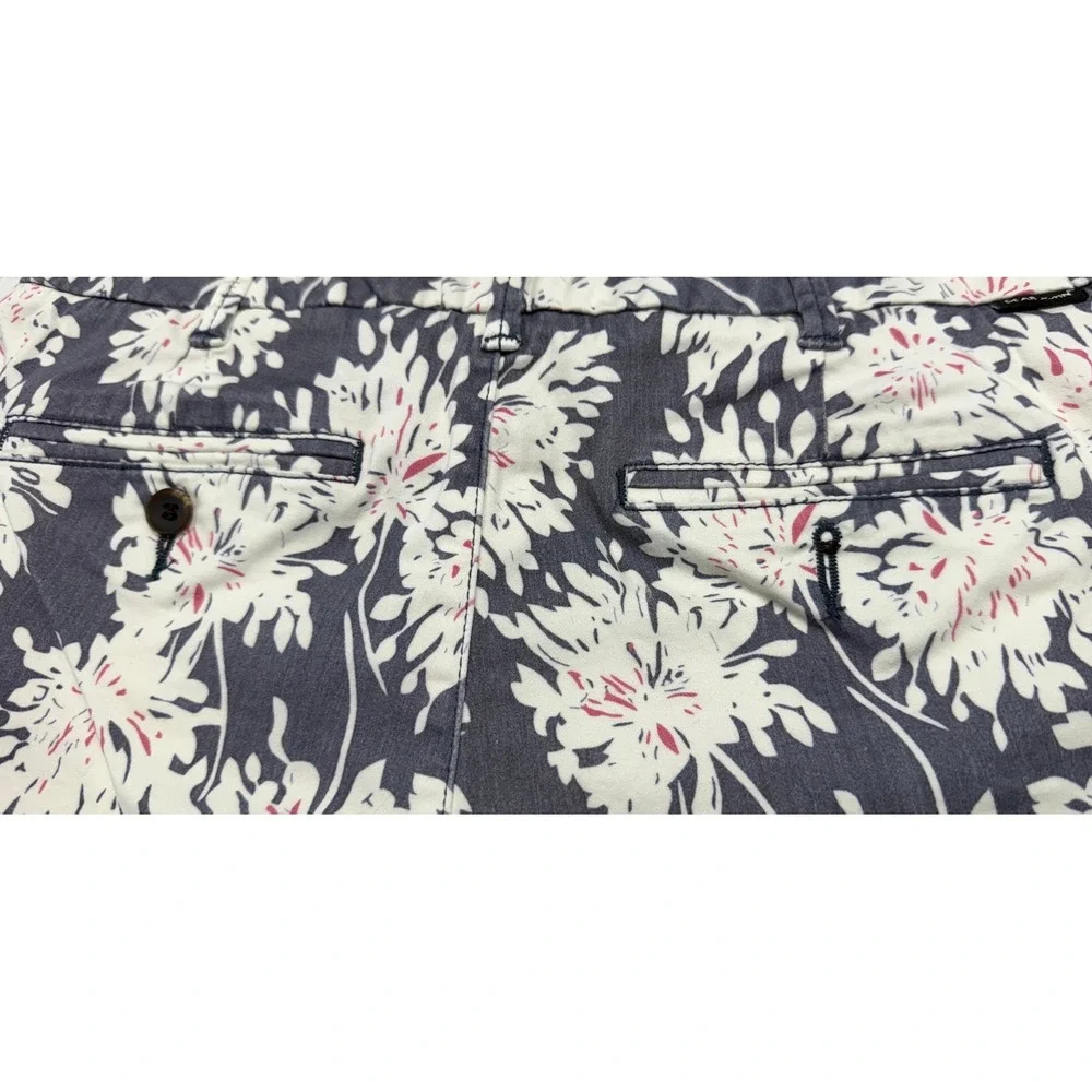 Dear John Womens Shorts Bundle Size 27 Blue Geometric‎ Grey Floral Cuffed 2 Pack